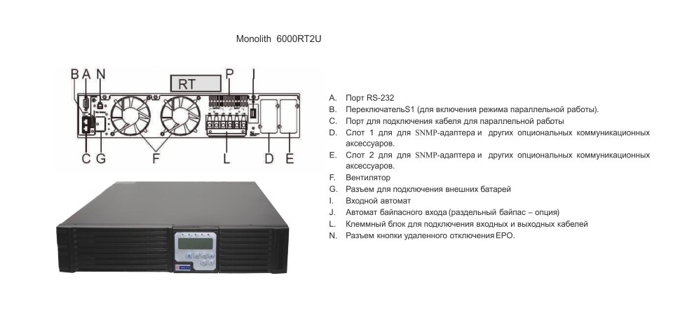 ELTENA Monolith V 6000RT2U Источник бесперебойного питания