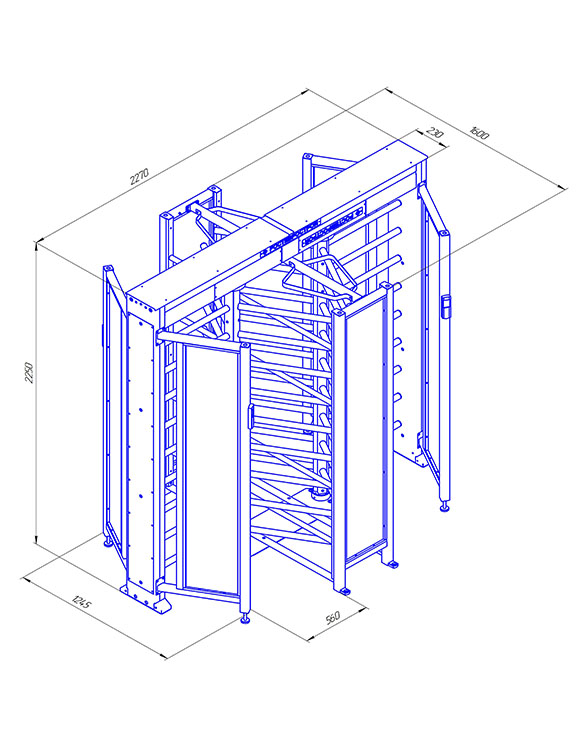 Ростов-Дон ПР2С/3М2 У Полноростовой роторный турникет