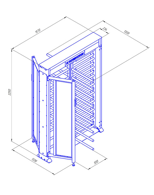 Ростов-Дон ПР1ЛС/4М2 У Полноростовой роторный турникет