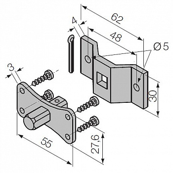 NICE 525.10012/AX Крепление NICE 525.10012/AX Крепление