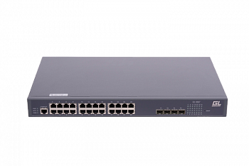 GIGALINK GL-SW-G204-28P Управляемый коммутатор L2+ Stack POE 24 BASE-TX 10/1001000Mb/s POE