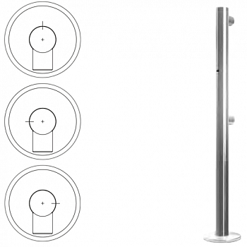 OXGARD ВЗР 1996.09.22 Стойка ограждения односторонняя с отверстием под фиксатор справа