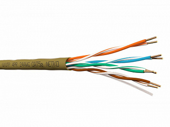 Netko Кабель U/UTP4 cat.5e, 4 пары 24 AWG BC, 305м, цвет бежевый, одножильный