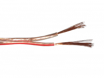 Netko Кабель акустический 2*0.75мм2 (42*0.15мм) CCA, 100м, пластиковая катушка, прозрачный Optima