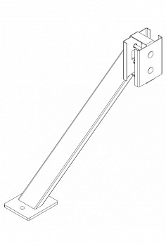 PERCo-MB-16.9 Упор для стоек секции ограждения PERCo-MB-16.9 Упор для стоек секции ограждения
