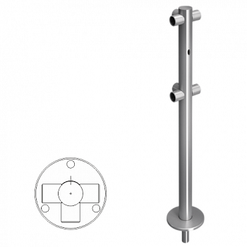 OXGARD ВЗР 1996Р.21-07 Стойка ограждения съемная Т-образная с отверстием под фиксатор 