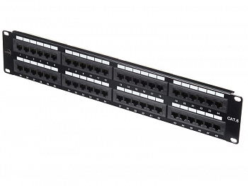 Netko Патч-панель UTP, 19", 48 портов RJ45, cat.6, 2U, Dual Type, Expert CKC