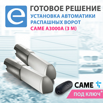 Установка автоматики распашных ворот CAME ATI3000A (3 м) Установка автоматики распашных ворот CAME ATI3000A (3 м)
