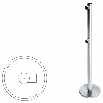 OXGARD ВЗР 2442.01 Стойка ограждения передвижная односторонняя 