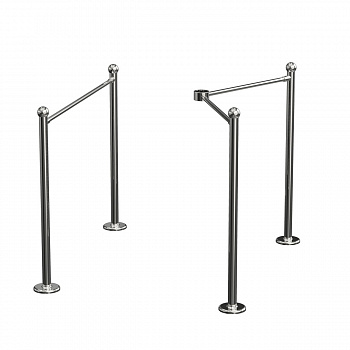 Ростов-Дон ОП-Р ХРОМ прямое Ограждение для роторного турникета