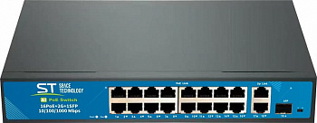 Space Technology ST-S165POE(2G/1S/250W/A)PRO Коммутатор Space Technology ST-S165POE(2G/1S/250W/A)PRO Коммутатор