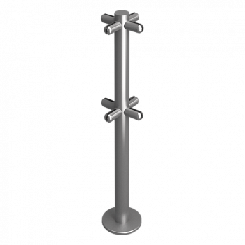 OXGARD под стекло Х-образная H=400 мм Стойка ограждения 