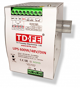 FARADAY UPS 600W/48V/DIN Блок бесперебойного питания FARADAY UPS 600W/48V/DIN Блок бесперебойного питания