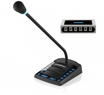 Пульт селекторной связи на 6 абонентов STELBERRY S-760 Пульт селекторной связи на 6 абонентов STELBERRY S-760