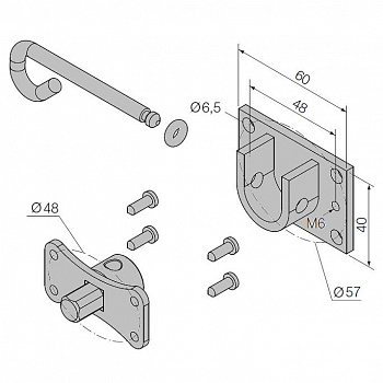 NICE 525.10091 Крепление NICE 525.10091 Крепление