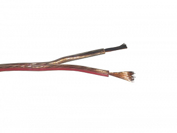 Netko Кабель акустический 2*0.50мм2 (28*0.15мм) CCA, 100м, пластиковая катушка, прозрачный Optima