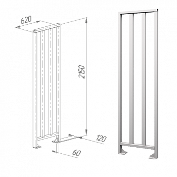 OXGARD ВЗР 2342.01-03 620 мм Ограждение полноростовое 