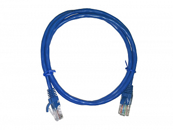 Netko Патч-корд UTP4 cat 5e, 1,0м, ВС, LSZH, синий, литой коннектор Optima