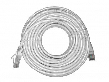 Netko Патч-корд UTP4 cat 5e, 15,0м, ВС, LSZH, серый, литой коннектор Optima