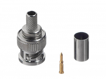 Netko Коннектор BNC для RG-59, цинк/медь, для обжимного инструмента Optima Netko Коннектор BNC для RG-59, цинк/медь, для обжимного инструмента Optima