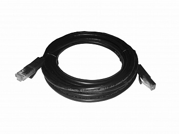 Netko Патч-корд FTP наружный, 24AWG кат.5Е, с заливными колпачками, 5м, черный