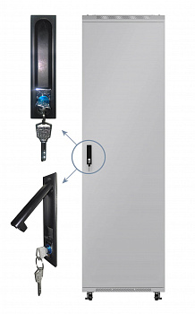 Netko Дверь для шкафа серии Expert 27U Ширина 600, металлическая, серая