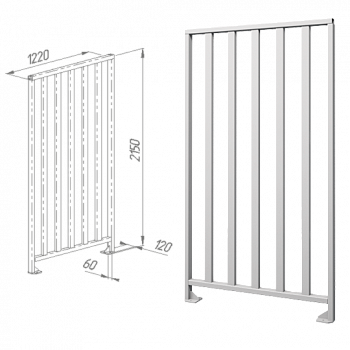 OXGARD ВЗР 2342.01-02 1220 мм Ограждение полноростовое 