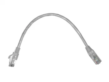 Netko Патч-корд UTP4 cat 5e, 0,25м, ВС, LSZH, серый, литой коннектор Optima