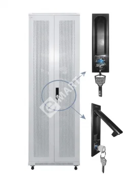 Netko Дверь для шкафа серии Expert 47U Ширина 800, металлическая, с перфорацией, двойная, серая