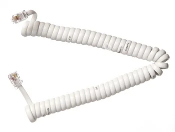 Netko Шнур телефонный витой (4р4с) 2,5 метра / белый