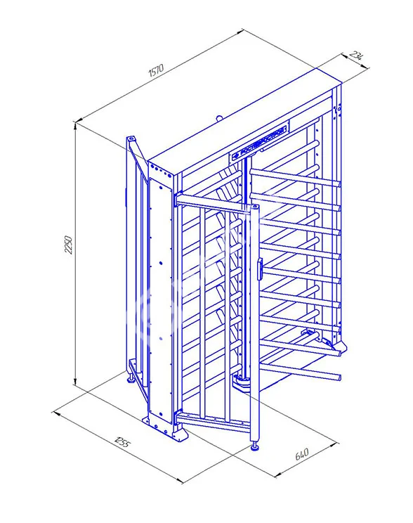 Ростов-Дон ПР1Л/3М2 У Полноростовой роторный турникет