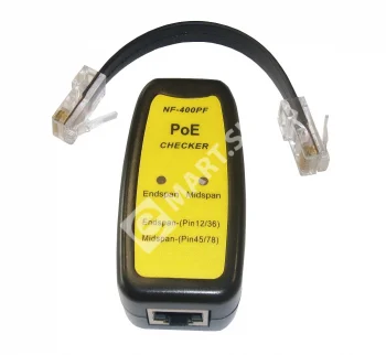 Netko Кабельный тестер RJ45, PoE 802.3af, 2 LED индикатора, черный