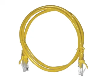 Netko Патч-корд UTP4 cat 5e, 1,0м, ВС, LSZH, желтый, литой коннектор Optima